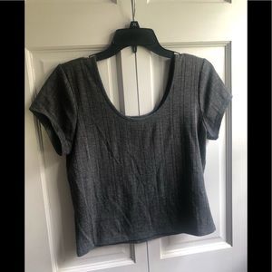 Grey crop top from Aeropostale